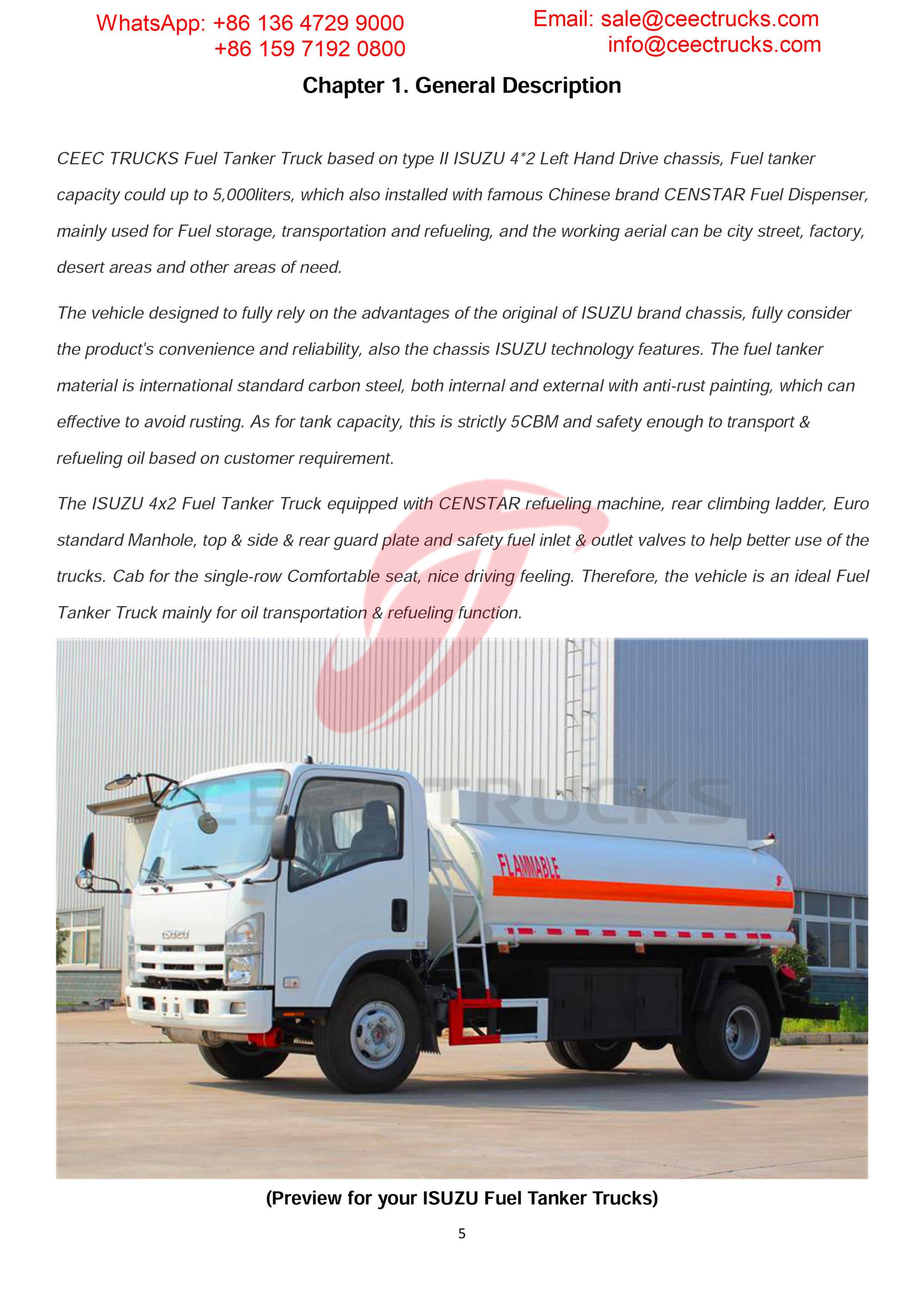 isuzu 5000liters fuel truck export Dubai isuzu 5000liters fuel truck export Dubai