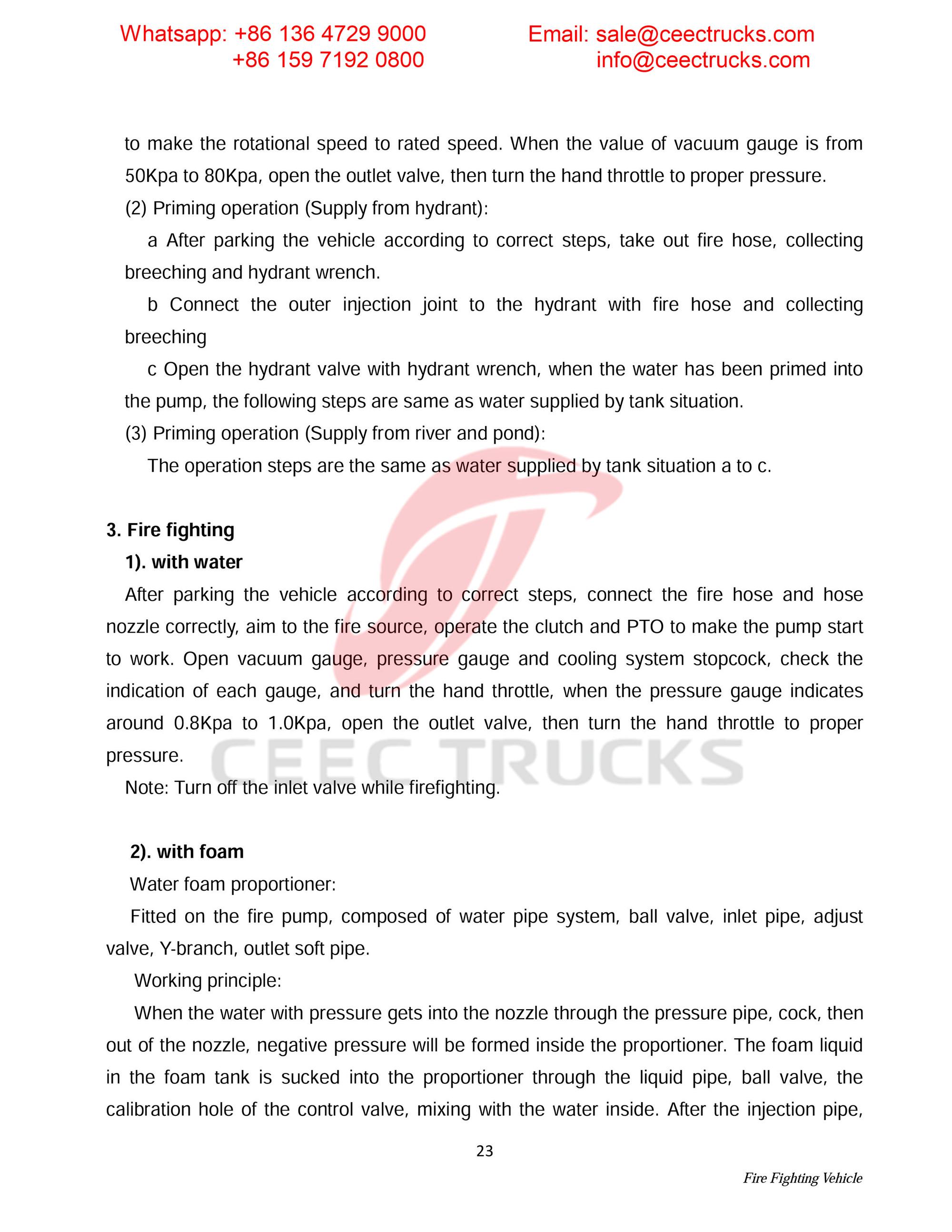 Syria ISUZU foam & water & powder fire truck Syria ISUZU foam & water & powder fire truck