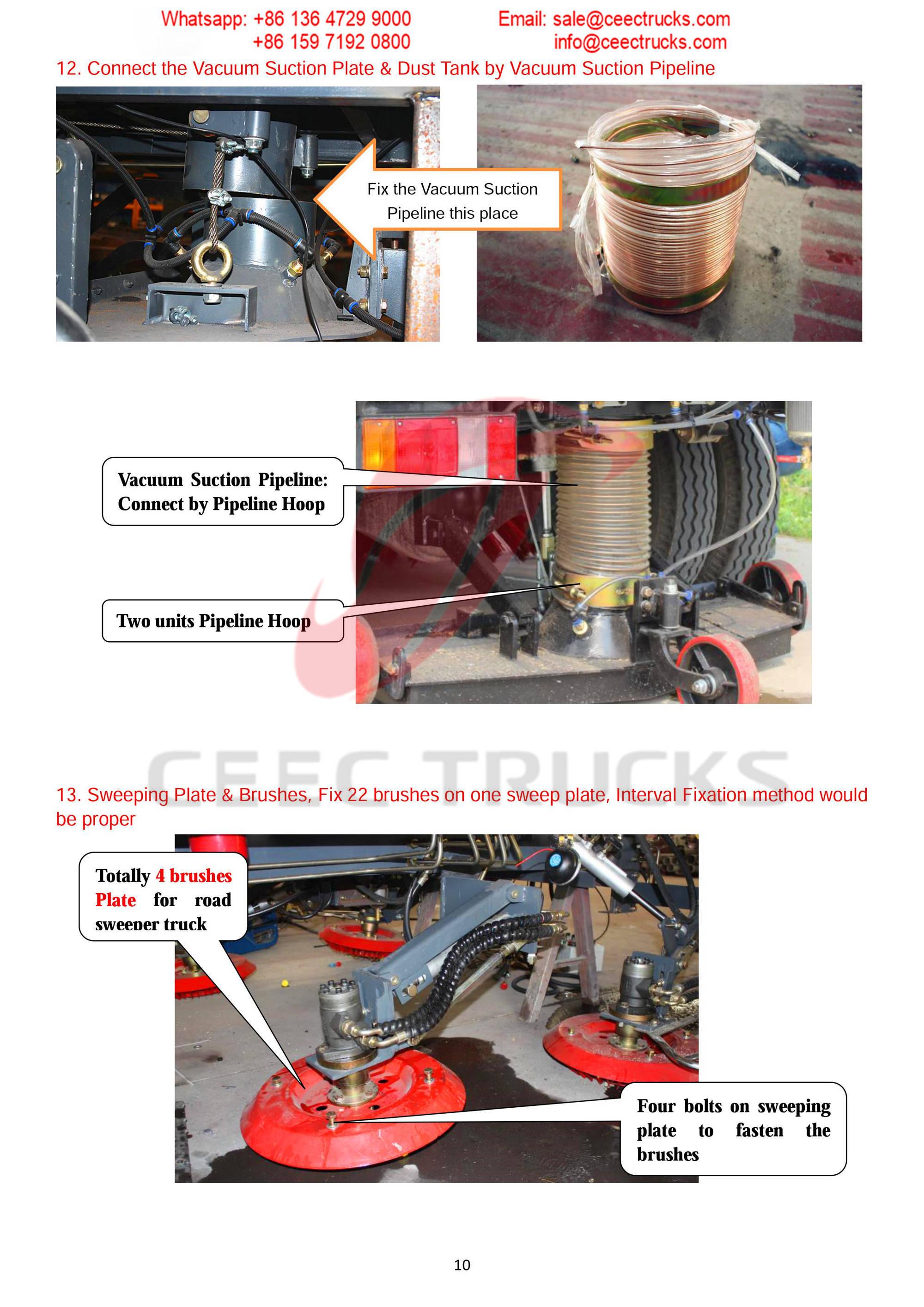 How to install road sweeper superstructure