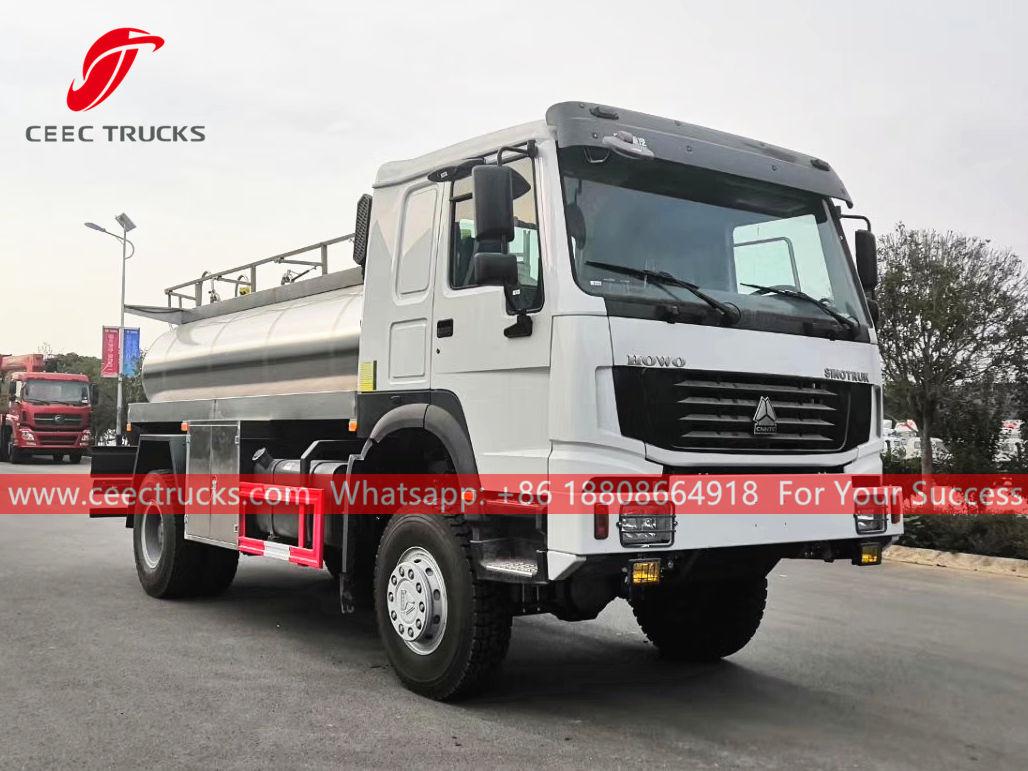 HOWO 4x4 off-road milk tank truck HOWO 4x4 off-road milk tank truck