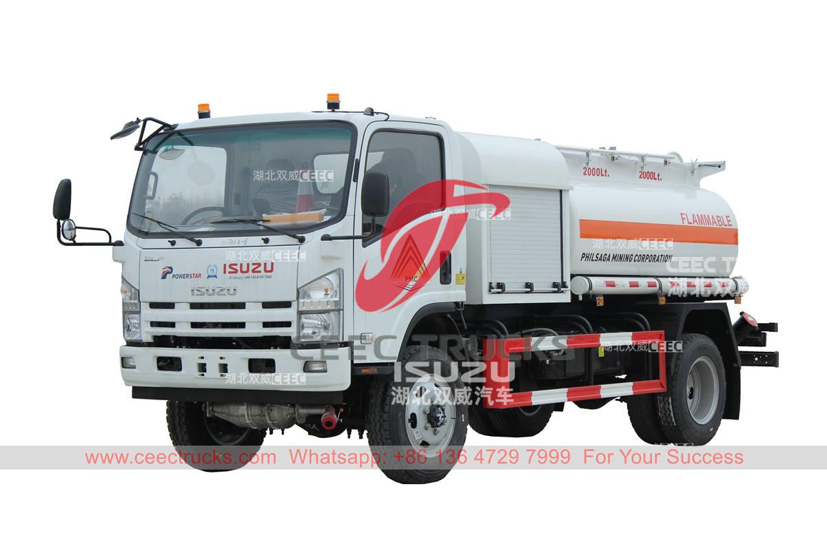 ISUZU 700P 4&Atilde;4 all wheel drive fuel bowser for sale