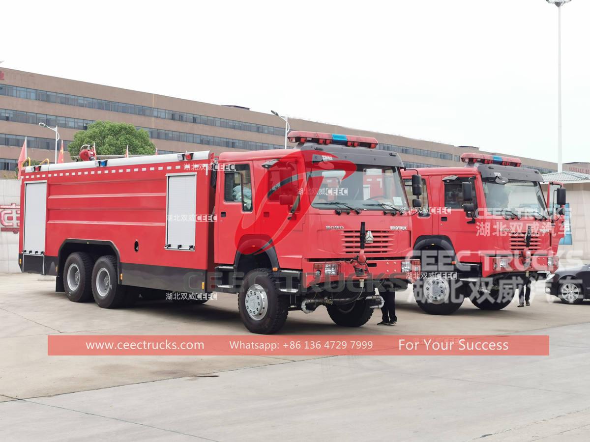Good quality HOWO 6Ã6 off-road fire pumper trucks for Africa Good quality HOWO 6Ã6 off-road fire pumper trucks for Africa