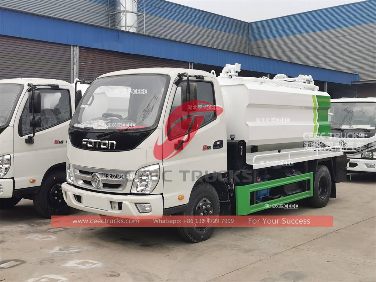 FOTON RHD 5000L combination vacuum tank truck FOTON RHD 5000L combination vacuum tank truck