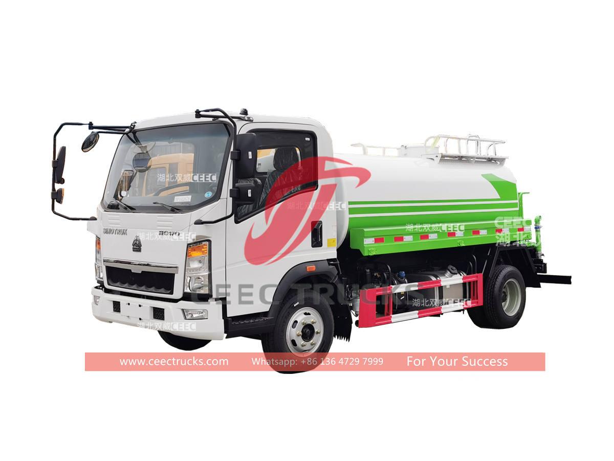 HOWO 4×2 mini water tank truck for sale HOWO 4×2 mini water tank truck for sale