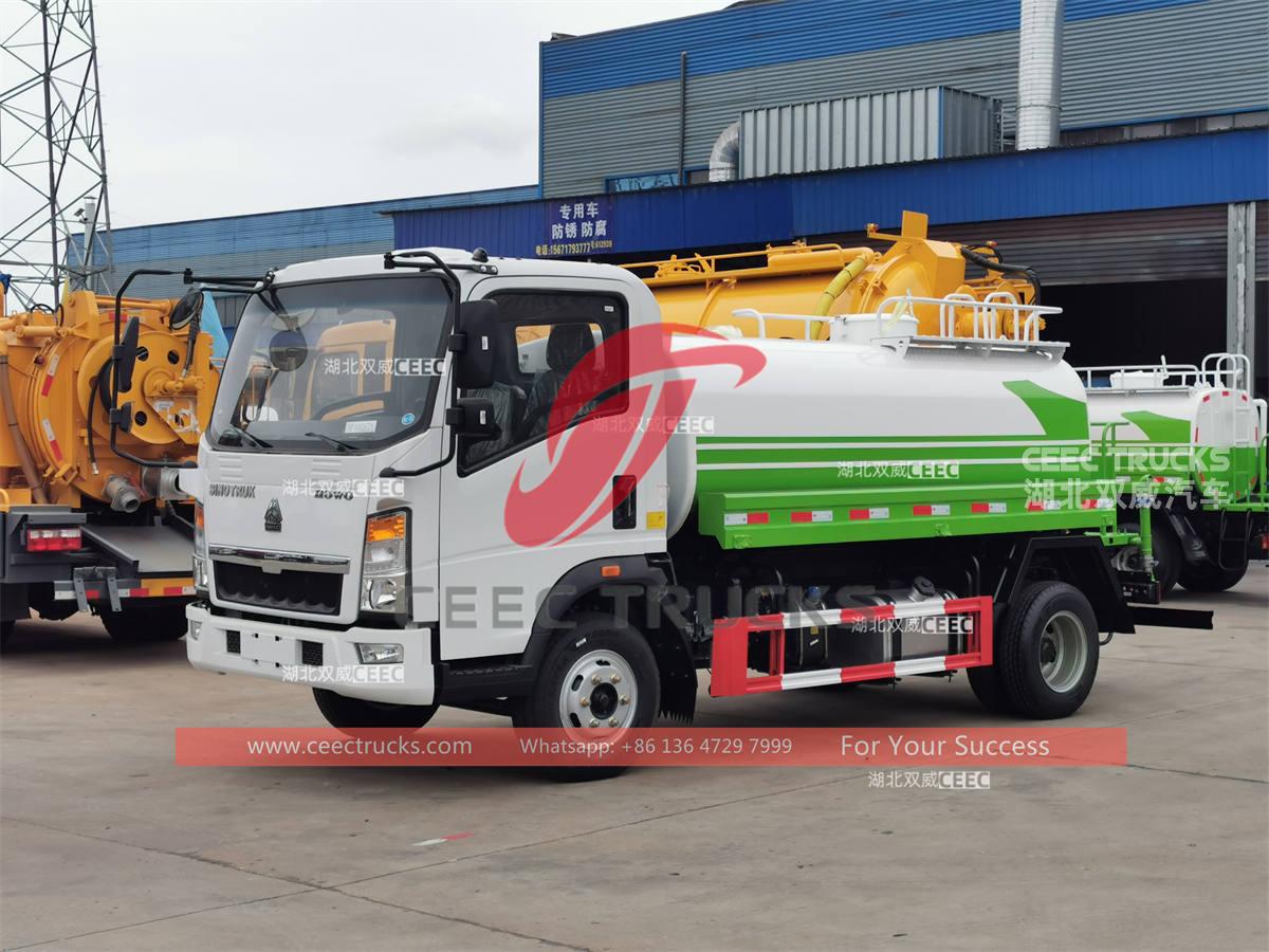 HOWO 6 wheeler 5CBM water bowser for sale HOWO 6 wheeler 5CBM water bowser for sale