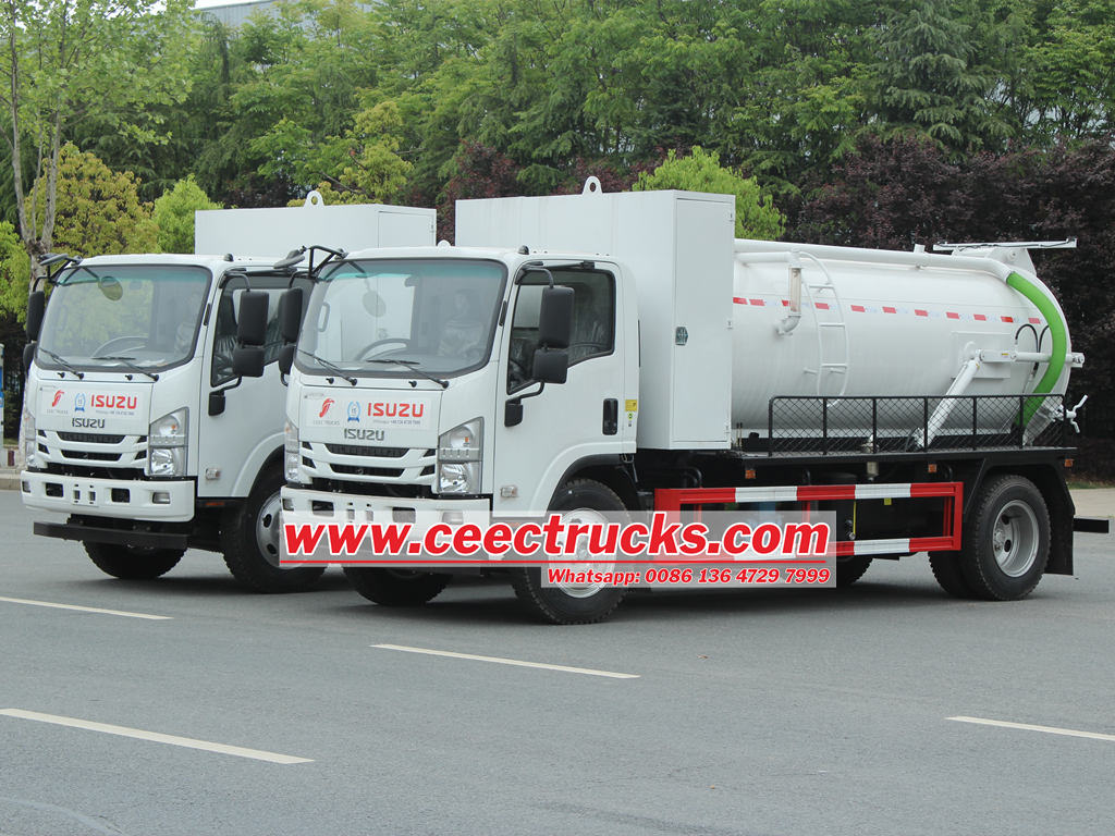 ISUZU NPR sewer vacuum truck for sale