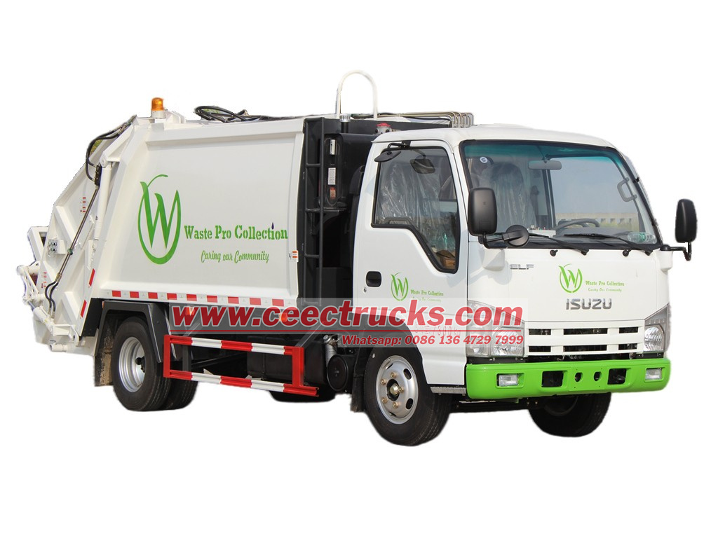 Isuzu new ELF NKR 6cbm refuse compactor truck