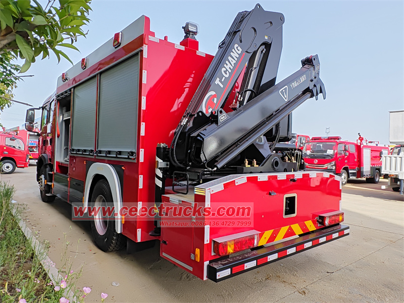 Howo multipurpose fire truck with hydraulic crane Howo multipurpose fire truck with hydraulic crane