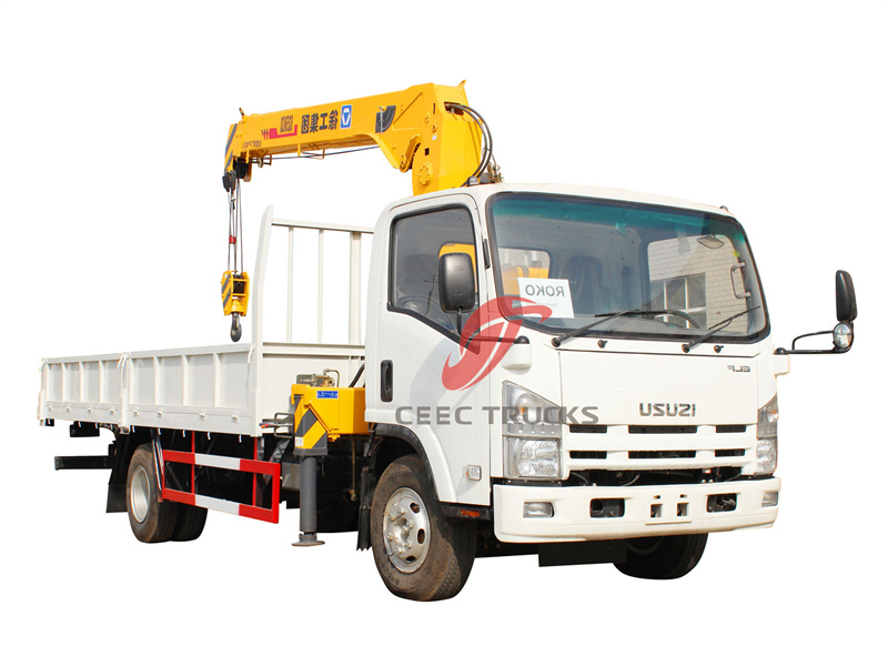ISUZU NPR cargo truck with telescopic crane ISUZU NPR cargo truck with telescopic crane