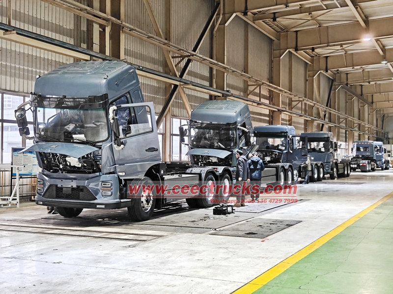 Isuzu electric tractor truck factory production