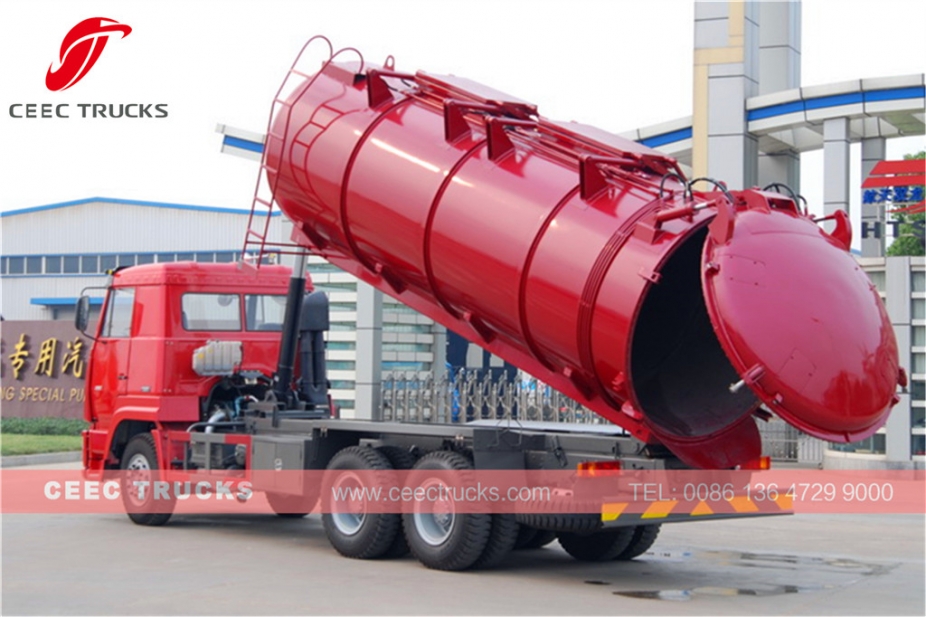 판매용 HOWO 18CBM 정화조 청소 트럭