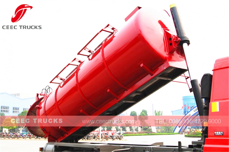 판매용 HOWO 18CBM 정화조 청소 트럭