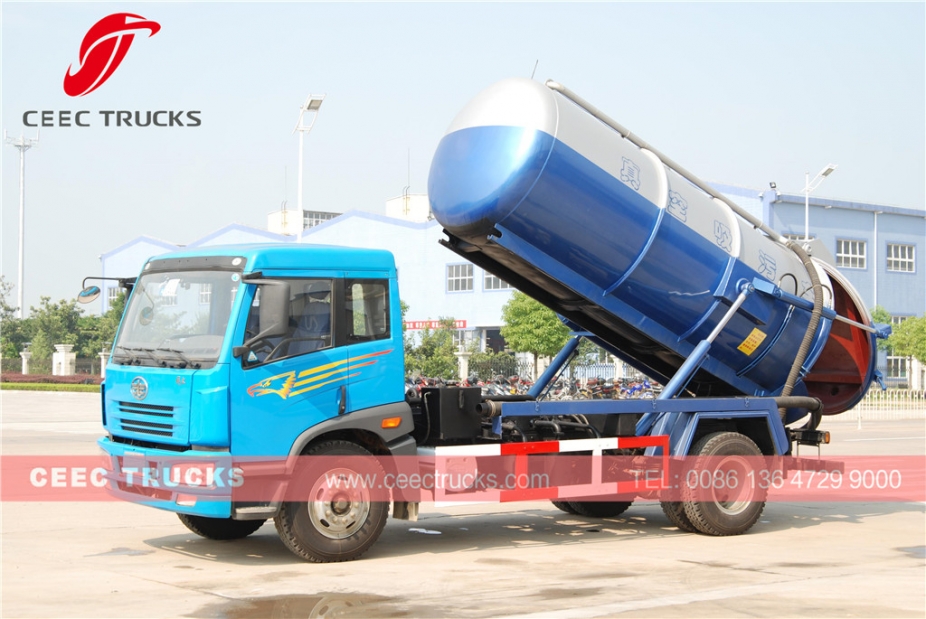 판매용 FAW 10,000리터 정화조 청소 차량