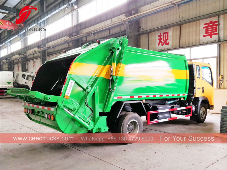 HOWO 8cbm 우핸들 압축 트럭