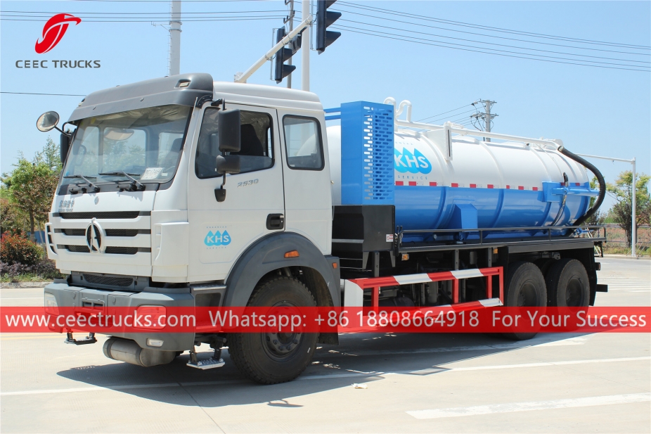 10,000리터 베이벤 하수 흡입 탱크로리