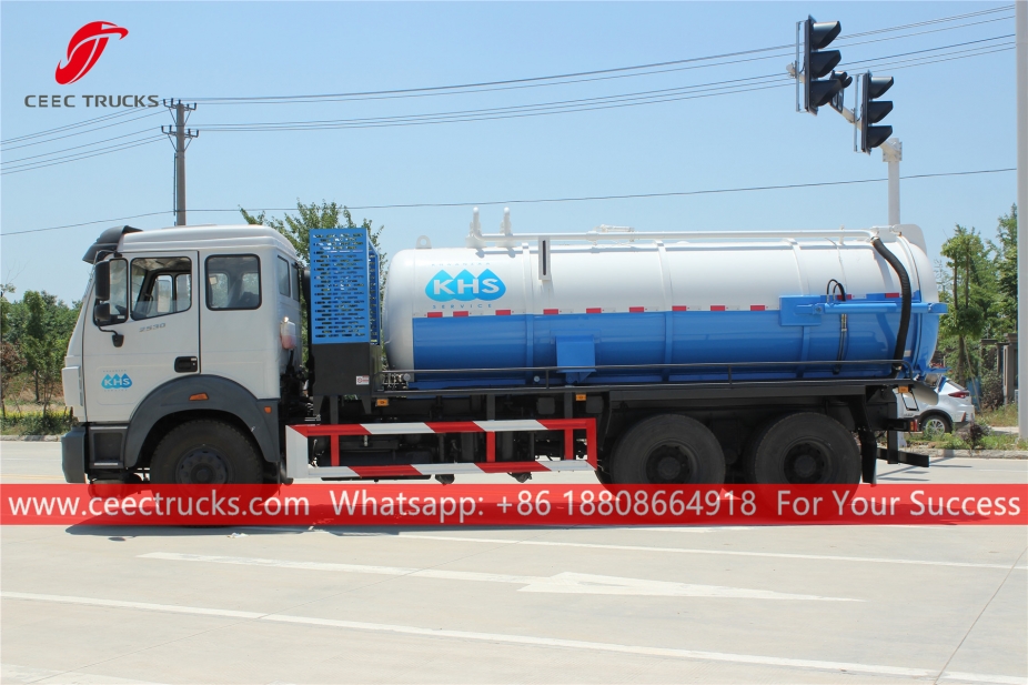 10,000리터 베이벤 하수 흡입 탱크로리