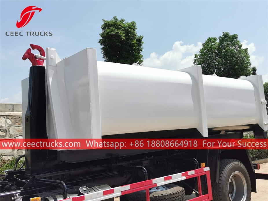10CBM 후크 리프트 쓰레기 트럭