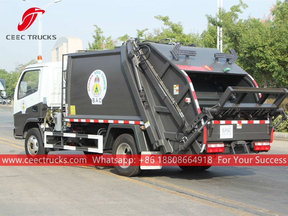 감비아 6CBM 압축 쓰레기 트럭