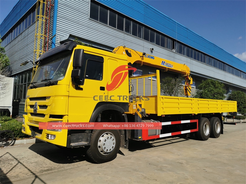 Sinotruk 6×4 400HP 트럭 장착 크레인 XCMG