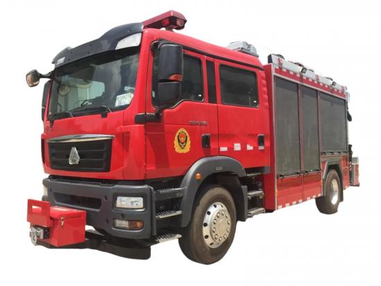 HOWO 4x2 fire rescue truck