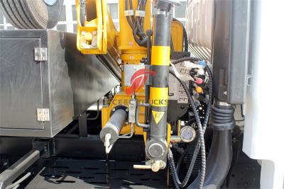 Isuzu ELF double cabin dumper with knuckle crane