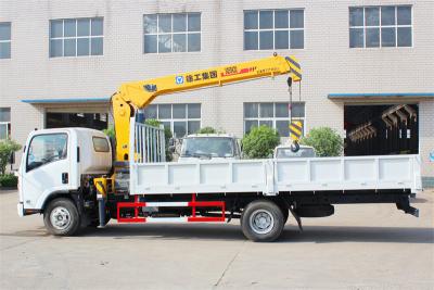 Isuzu NPR 190hp truck with 3 tons telescopic crane