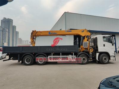 Philippines Isuzu GIGA 520HP boom crane dropside cargo truck