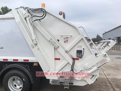 Isuzu ELF NPR rear loader garbage truck