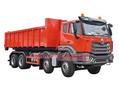 Howo 12 wheels NX400 hook loader Garbage truck