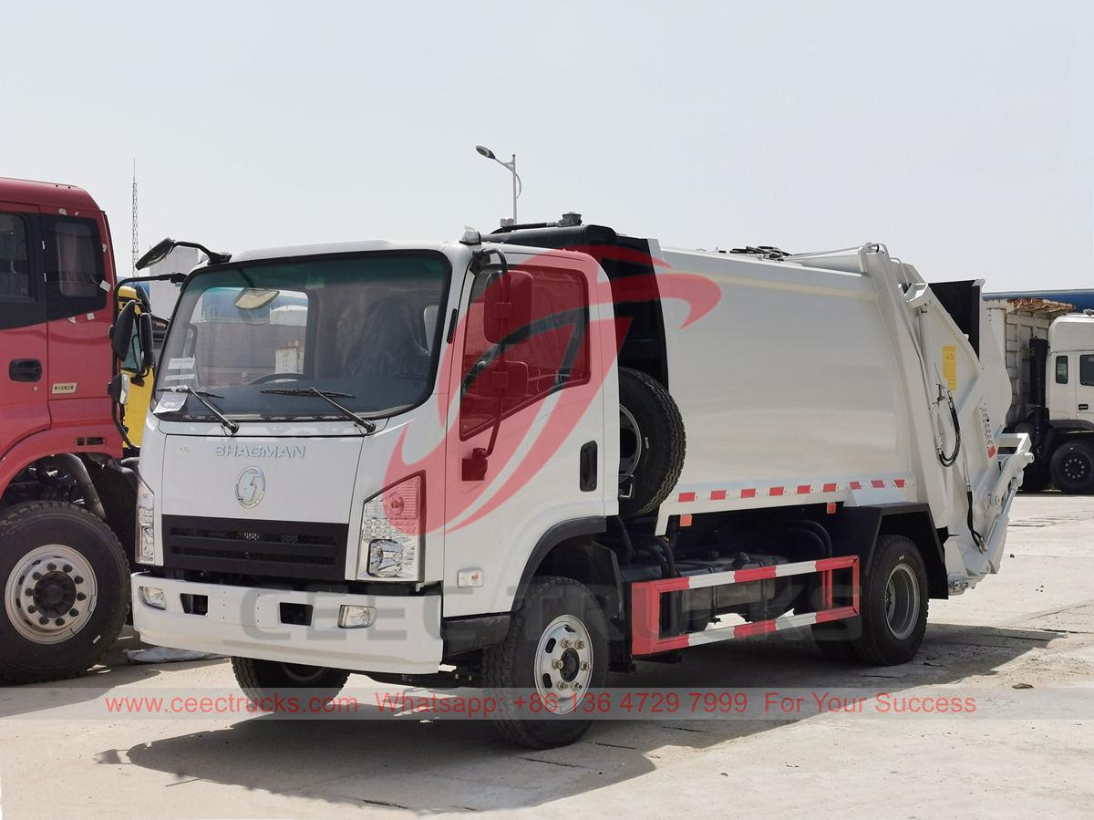 라오스용 Shacman 5 CBM 쓰레기 압축기 트럭