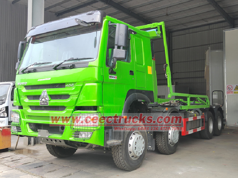 HOWO 8x4 후크 트럭은 얼마나 들어 올릴 수 있습니까?