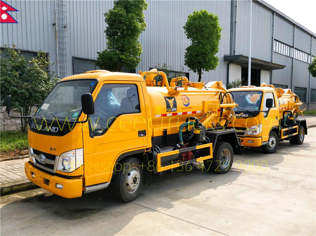 네팔 고객이 미니 포톤 진공 흡입 트럭 5대 구매