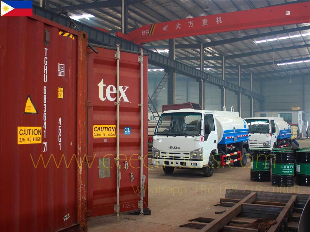 필리핀 고객 이스즈 5m³ 워터보우저 4대 구매